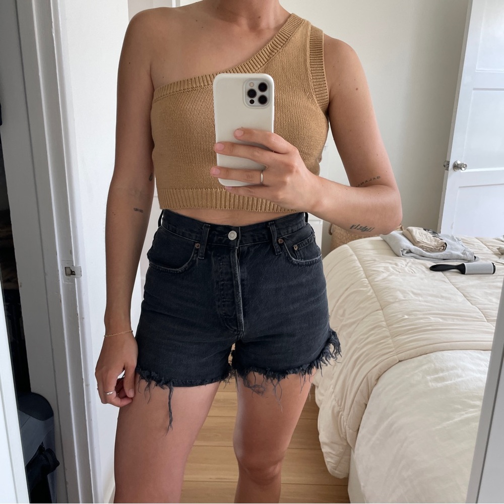 AGOLDE Dee High Waisted Shorts in "Exhibit"